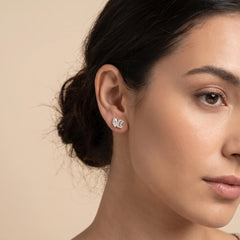 2 CT Marquise & Emerald-Cut Stud Earrings