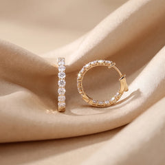 1.94 CT Round Inside-Out Hoop Earrings