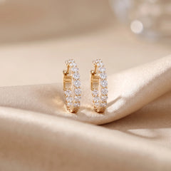 1.94 CT Round Inside-Out Hoop Earrings