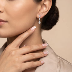 2.54 Marquise Pear Trio Drop Earrings