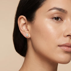 0.54 CT Pear Three-Prong Stud Earrings