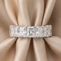 5.20 CT Radiant Diamond Half Eternity Ring