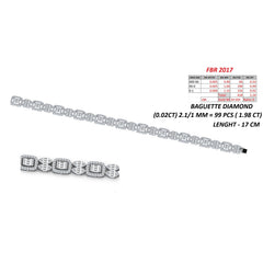4.22 CT Baguette & Round Diamond Link Bracelet