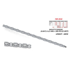 4.40 CT Baguette & Round Diamond Link Bracelet