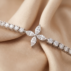 4.94 CT Marquise & Round Diamond Tennis Bracelet