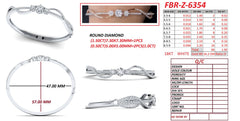 4.40 CT Round Diamond Twist Bangle Bracelet