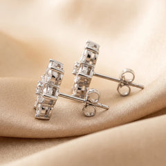6.02 CT Round Diamond Floral Studs