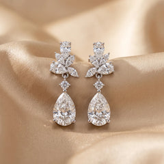 5.34 CT Multi Shape Diamond Drop Earrings