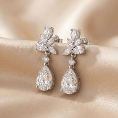 5.34 CT Multi Shape Diamond Drop Earrings