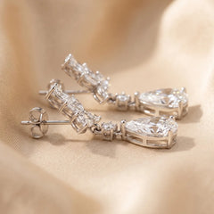 5.34 CT Multi Shape Diamond Drop Earrings