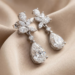 5.34 CT Multi Shape Diamond Drop Earrings