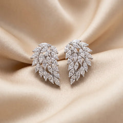 2.64 CT Marquise Diamond Wing Earrings