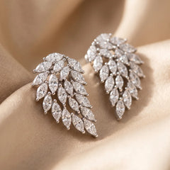 2.64 CT Marquise Diamond Wing Earrings