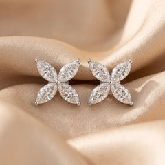1.60 CT Marquise Diamond Floral Studs