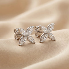 1.60 CT Marquise Diamond Floral Studs