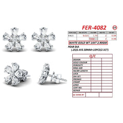 2.54 CT Pear Diamond Stud Earrings