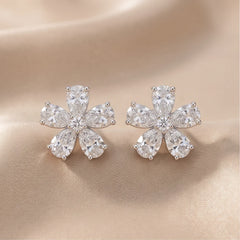 2.54 CT Pear Diamond Stud Earrings