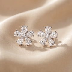 2.54 CT Pear Diamond Stud Earrings