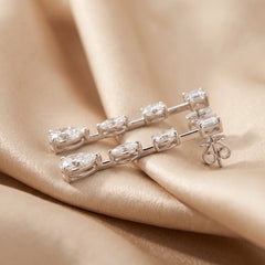 3.60 CT Multi Shape Diamond Drop Earrings