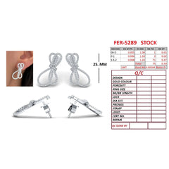 0.59 CT Diamond Bow Stud Earrings