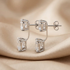 16.00 CT Asscher-cut Diamond Drop Earrings