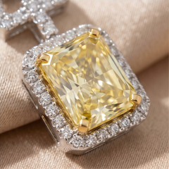 2.49 CT Radiant & Round-Cut Two-Tone Earrings