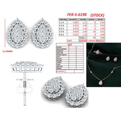 0.80 CT Diamond Pear Halo Cluster Stud Earrings