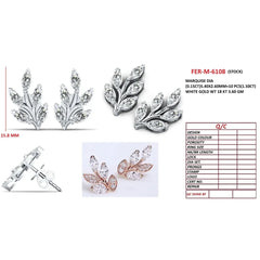 1.50 CT Marquise-Cut Diamond Laurel Leaf Studs