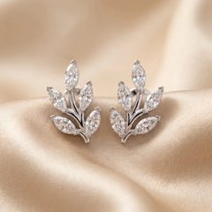 1.50 CT Marquise-Cut Diamond Laurel Leaf Studs