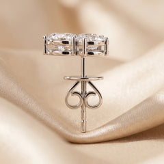 2.36 CT Heart, Oval & Round Diamond Trio Cluster Stud Earrings