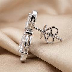 2.18 CT Pear Cut Diamond Twist Drop Earrings