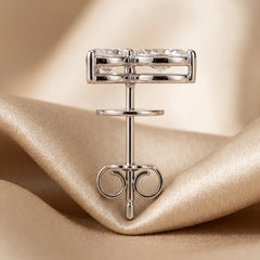 1.08 CT Marquise Cut Diamond Trio Cluster Stud Earrings
