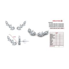 1.60 CT Pear Diamond Cluster Earrings