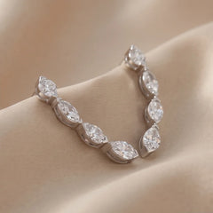 0.78 CT Multi Shape Diamond Climber Earrings