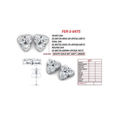 2.36 CT Multi Shape Diamond Cluster Earrings