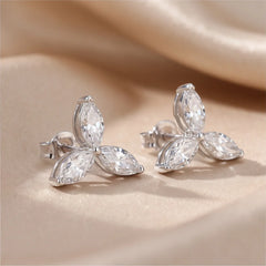 1.08 CT Marquise Trio Stud Earrings