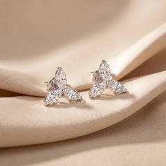 1.08 CT Marquise Trio Stud Earrings
