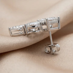 4.50 CT Multi Shape Diamond Triple Drop Earrings