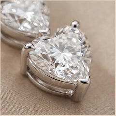 3.50 CT Heart Cut Diamond Triple Drop Earrings