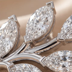1.50 CT Marquise-Cut Diamond Laurel Leaf Studs