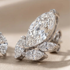 2.58 CT Marquise-Cut Diamond Butterfly Earrings