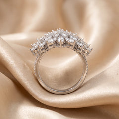 3.60 CT Marquise Cut Diamond Cluster Cocktail Ring