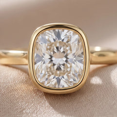 1.62 CT Cushion Diamond Hidden Halo Ring