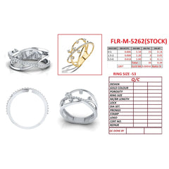 0.29 CT Round Diamond Criss-Cross Ring