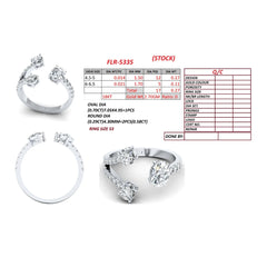 1.55 CT Oval & Round Diamond Open Three Stone Ring