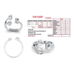 1.77 CT Multi Shape Diamond Open Three Stone Ring