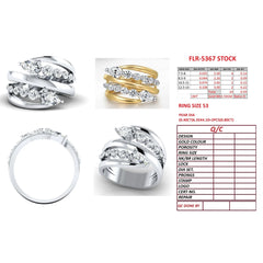 1.39 CT Pear & Round Diamond Multi Band Bypass Ring