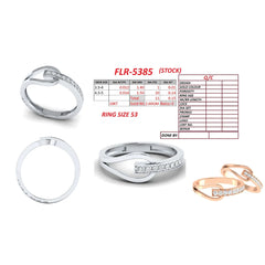 0.15 CT Round Diamond Bypass Loop Ring