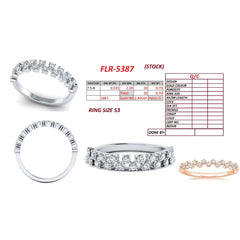 0.70 CT Round Diamond Staggered Band Ring