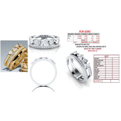 0.51 CT Baguette & Round Diamond Band Ring
